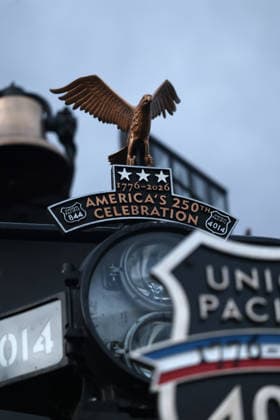 SCRANTON, PA - JUNE 15: View of the Big Boy steam locomotive Union Pacific celebrates America™s 250th Birthday with a tour of the Big Boy steam locomotive set to be reuniting with locomotive 4012 at Steamtown Historical Park in Scranton, Pennsylvania on June 15, 2026. Copyright: xmpi34 MediaPunchx