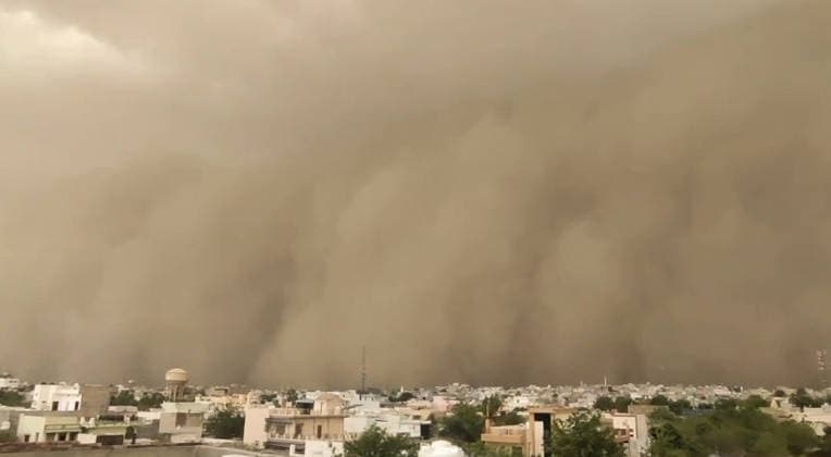 RECORD DATE NOT STATED A storm kicks up a wall of dust during afternoon hours in Churu Churu Rajasthan , Jun 15 (ANI): A storm kicks up a wall of dust during afternoon hours, in Churu on Monday. (ANI Video Grab) Churu Rajasthan India Copyright: xANIx ANI_20260615270