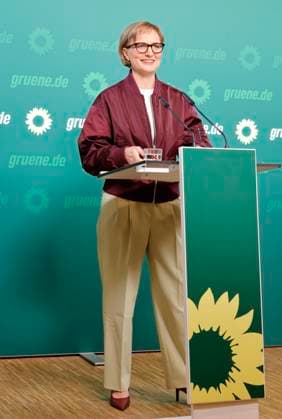 Deutschland, Berlin, Pressekonferenz mit Franziska Brantner, Bundesvorsitzende von BÜNDNIS 90 DIE GRÜNEN *** Germany, Berlin, Press conference with Franziska Brantner, Federal Chair of BÜNDNIS 90 The Greens ,detected_source_language