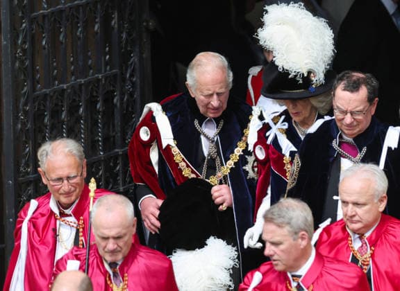 Order of the Garter Service 2026 Britain s King Charles and Queen Camilla leave St George s Chapel on the day of the annual Order of the Garter Service at Windsor Castle, in Windsor, Britain, June 15, 2026., Credit:Toby Shepheard PA ROTA - B68 Avalon UNITED KINGDOM, WINDSOR  Copyright: xTobyxShepheardx xPAxROTAx-xB68x xAvalonx 1110378386