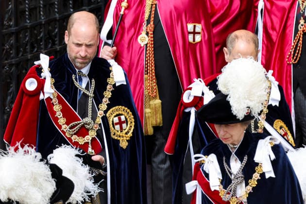 Order of the Garter Service 2026 Britain s Prince William and Anne, Princess Royal leave St George s Chapel on the day of the annual Order of the Garter Service at Windsor Castle, in Windsor, Britain, June 15, 2026., Credit:Toby Shepheard PA ROTA - B68 Avalon UNITED KINGDOM, WINDSOR  Copyright: xTobyxShepheardx xPAxROTAx-xB68x xAvalonx 1110378395