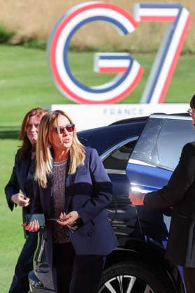 Italian Prime Minister Giorgia Meloni arrives at the Hotel Royal, Evian Resort, for the G7 Leaders’ Summit in Évian-les-Bains, France, on June 15, 2026 Dominique Jacovides Bestimage Italy’s Prime Minister, Giorgia Meloni, arrives for the G7 Leaders Summit at the Hotel Royal, Evian Resort in Evian-les-Bains, France, on June 15, 2026 Evian-les-Bains France,detected_source_language  Copyright: xDOMINIQUExJACOVIDESx xBESTIMAGExDOMINIQUExJACOVIDESx xBESTIMAGEx