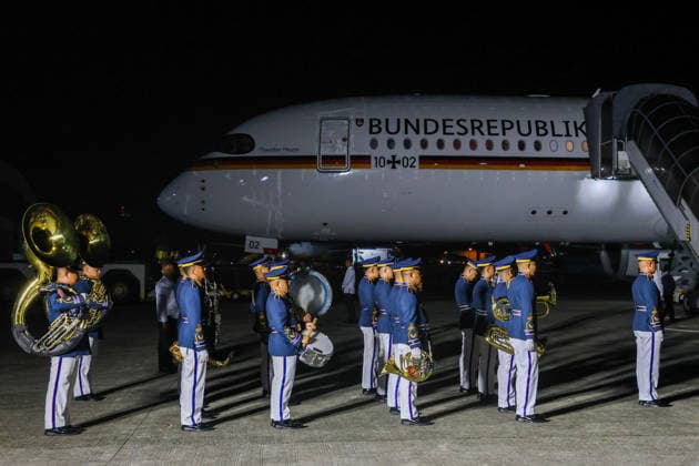 Frank-Walter Steinmeier arrives in Philippines on state visit PASAY CITY, PHILIPPINES - JUNE 15: The plane carrying Germany s President Frank-Walter Steinmeier and First Lady Elke Budenbender taxis on the runway, as they arrive in the country on a two-day state visit, at an airbase in Pasay City, Metro Manila, Philippines, on June 15, 2026. As the first president of the European country to visit the Southeast Asian nation since 1963, Frank-Walter Steinmeier is expected to meet with Philippine President Ferdinand Bongbong Romualdez Marcos Jr. to discuss issues regarding defense and maritime cooperation in the Indo-Pacific region, trade and investment, climate change, renewable energy, as well as ASEAN developments and opportunities, accord  Copyright: x2026xAnadoluxDanielxCengx