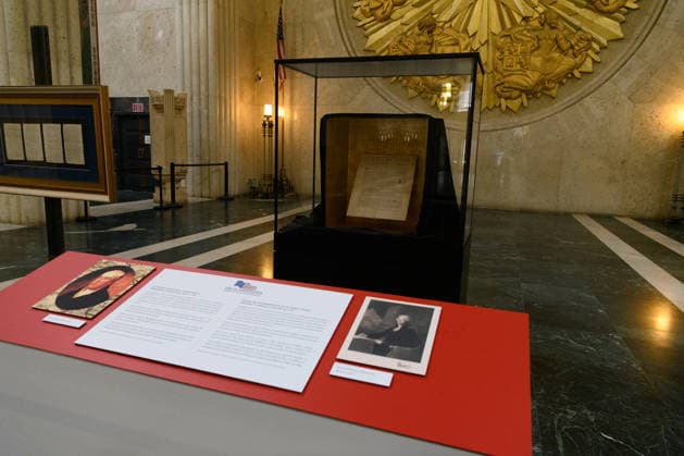 June 15, 2026, Dallas, Texas, USA: In celebration of the 250th anniversary of the United States, a rare, original copy of the Declaration of Independence will temporarily be on display at the Hall of State from June 15 to July 17, 2026 alongside other historic documents from the Dallas Historical SocietyÃ¢â‚¬â ¢s collection...Dallas is home to the Lost Copy of the United States Declaration of Independence, a rare original Dunlap broadside printed on the night of July 4, 1776. It is the only copy known to exist west of the Mississippi River...When the Continental Congress adopted the Declaration of Independence in Philadelphia, printer John Dunlap was commissioned to produce about 200 broadsides to be distributed across the colonies. - ZUMAa183 20260615_znp_a183_002 Copyright: xAvixAdelmanx
