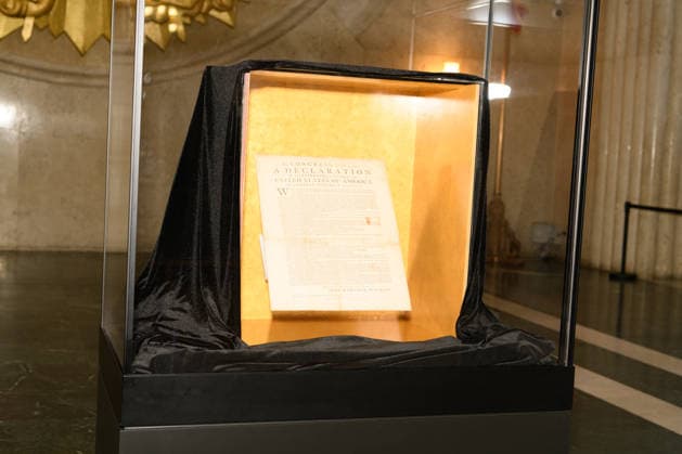 June 15, 2026, Dallas, Texas, USA: In celebration of the 250th anniversary of the United States, a rare, original copy of the Declaration of Independence will temporarily be on display at the Hall of State from June 15 to July 17, 2026 alongside other historic documents from the Dallas Historical SocietyÃ¢â‚¬â ¢s collection...Dallas is home to the Lost Copy of the United States Declaration of Independence, a rare original Dunlap broadside printed on the night of July 4, 1776. It is the only copy known to exist west of the Mississippi River...When the Continental Congress adopted the Declaration of Independence in Philadelphia, printer John Dunlap was commissioned to produce about 200 broadsides to be distributed across the colonies. - ZUMAa183 20260615_znp_a183_003 Copyright: xAvixAdelmanx