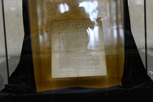 June 15, 2026, Dallas, Texas, USA: In celebration of the 250th anniversary of the United States, a rare, original copy of the Declaration of Independence will temporarily be on display at the Hall of State from June 15 to July 17, 2026 alongside other historic documents from the Dallas Historical SocietyÃ¢â‚¬â ¢s collection...Dallas is home to the Lost Copy of the United States Declaration of Independence, a rare original Dunlap broadside printed on the night of July 4, 1776. It is the only copy known to exist west of the Mississippi River...When the Continental Congress adopted the Declaration of Independence in Philadelphia, printer John Dunlap was commissioned to produce about 200 broadsides to be distributed across the colonies. - ZUMAa183 20260615_znp_a183_008 Copyright: xAvixAdelmanx