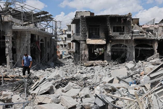 Lebanese residents return to the rubble of their homes in Nabatieh NABATIEH, LEBANON - JUNE 15: A view of the destruction as Lebanese residents return to their homes following the agreement reached between the U.S. and Iran in Nabatieh, Lebanon on June 15, 2026. Houssam Shbaro Anadolu Nabatieh Lebanon. Editorial use only. Please get in touch for any other usage.  Copyright: x2026xAnadoluxHoussamxShbarox