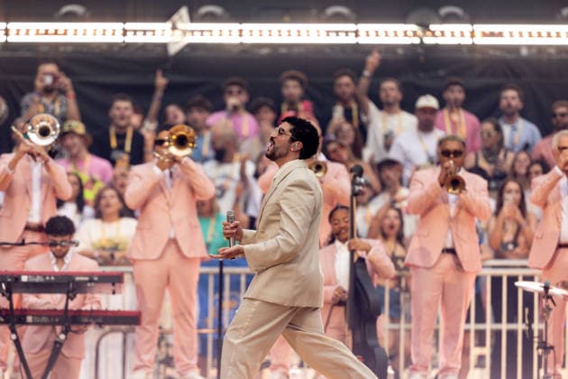 Bad Bunnys Final Concert at the Estadio Metropolitano in Madrid Singer Bad Bunny performs during his final concert at the Riyadh Air Metropolitano on June 15, 2026, in Madrid, Spain. The Puerto Rican artist has performed ten concerts in the capital between May 30 and June 15 as part of his ‘DeBÍ TiRAR MáS FOToS World Tour’ in Spain,detected_source_language  Copyright: xRicardoxRubiox 7600110