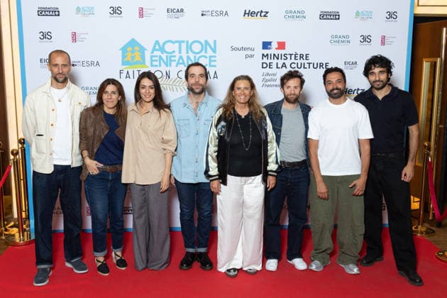 Action Enfance Fait Son Cinema Festival Arie Elmaleh, Nathalie Levy, Sofia Essaidi, Sebastien Castro, Lisa Azuelos, Pablo Mira, Kamel Ouali and Syrus Shahidi attends 9th Action Enfance Fait Son Cinema Festival at Le Grand REX on June 15 2026 in Paris, France. Photo by Nasser Berzane ABACAPRESS.COM Paris France  Copyright: xBerzanexNasser ABACAx