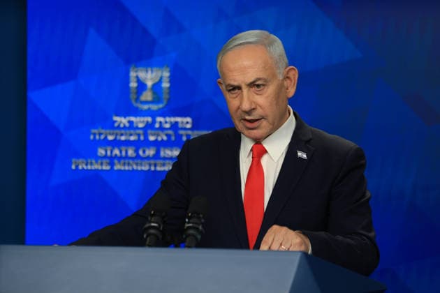 Israeli Prime Minister Benjamin Netanyahu holds a news conference, following a U.S.-Iran deal, in Jerusalem on Monday, June 15, 2026. Pool  JERZ20260515206 RONENxZVULUN