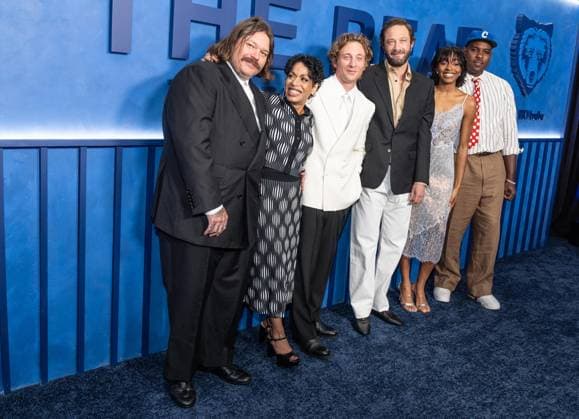 June 15, 2026, Bronx, New York, USA: Matty Matheson, Liza ColoÂ³n-Zayas, Jeremy Allen White, Ebon Moss-Bachrach, Ayo Edebiri and Lionel Boyce attend premiere of FX s The Bear Final Family Meal Event at Nine Orchard in New York, NY on June 15, 2026. Bronx USA - ZUMAr339 20260615_znp_r339_078 Copyright: xLevxRadinx