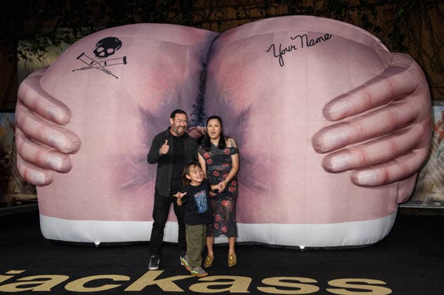 Chris Pontius with family at the fan screening of Jackass: Best and Last in BFI IMAX Waterloo,London, UK on 15 June 2026 Chris Pontius, Axe Magnus Pontius and Mae Pontius attend the fan screening of jackass: best and last at BFI IMAX Waterloo, London, UK on 15 June 2026., Credit:Tina Korhonen Tina Korhonen - B162 Avalon United Kingdom, London  Copyright: xTinaxKorhonenx xTinaxKorhonenx-xB162x xAvalonx 1110438904