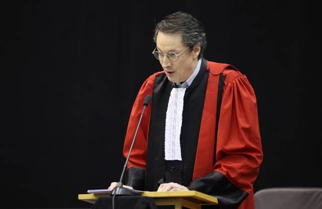 Public prosecutor Gilles Dupuis pictured during the session to debate the sentence at the trial of P. and A. Falzone, at the assize court of Hainaut Province, in Mons, on Tuesday 16 June 2026. The trial of the two men concerns the 2022 tragedy in Strepy-Bracquegnies, where a car plowed into a carnival parade around 5:00. Six people died at the scene, and a seventh months later in the hospital. P. Falzone was found guilty for seven murders and 79 attempted murders. A. Falzone was found guilty of 59 failure to assist a person in danger.  VIRGINIExLEFOUR 177837738