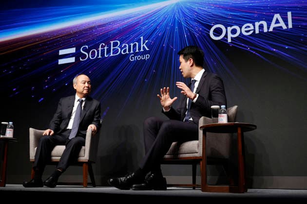 June 16, 2026, Tokyo, Japan: (L to R) Masayoshi Son Chairman & CEO of SoftBank Group Corp. and Mark Chen Chief Research Officer of OpenAI Group PBC, exchange opinions about cyberattacks and security issues in the Artificial Intelligence (AI) era during a special event in Tokyo. SoftBank Group CEO Son took part in an enterprise event hosted by SoftBank Corp., SB OAI Japan GK, SoftBank Group Corp., and OpenAI. Tokyo Japan  - ZUMAm191 20260616_aap_m191_017 Copyright: xRodrigoxReyesxMarinx