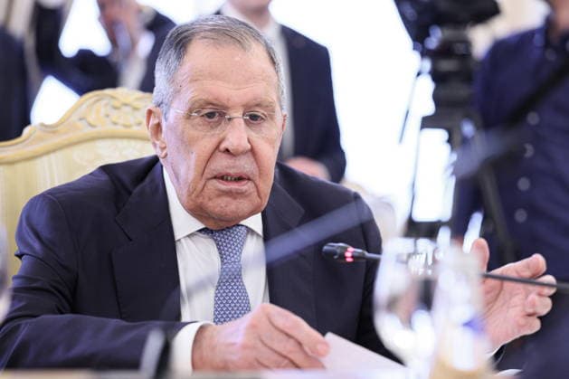 RUSSIA, MOSCOW - JUNE 16, 2026: Russia s Foreign Minister Sergei Lavrov is seen during a meeting with Hakan Fidan, Foreign Minister of Turkey, at the Reception House of the Foreign Ministry. Alexander Shcherbak TASS  93890673