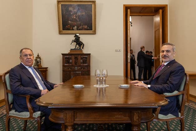 Turkish Foreign Minister Fidan in Moscow MOSCOW, RUSSIA - JUNE 16: Turkish Foreign Minister Hakan Fidan (R) meets with Russian Foreign Minister Sergey Lavrov (L) during his visit to Moscow, Russia, on June 16, 2026. Mustafa Hatipoglu Anadolu Moscow Russia. Editorial use only. Please get in touch for any other usage.  Copyright: x2026xAnadoluxMustafaxHatipoglux