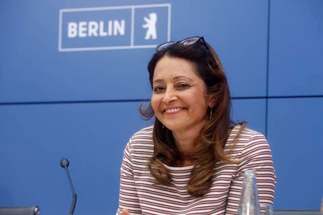 16.06.2026, Felor Badenberg, Justizsenatorin, in der Pressekonferenz nach der Sitzung des Berliner Senat, PK im Roten Rathaus in Berlin, Senatspressekonferenz, Berlin Deutschland, Germany *** June 16, 2026, Felor Badenberg, Senator for Justice, at the press conference following the Berlin Senate meeting, press conference at the Rotes Rathaus in Berlin, Senate press conference, Berlin, Germany,detected_source_language