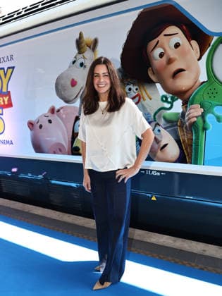 IPA85750724 - Rome, Termini Station, photocall for the animated film Toy Story 5. Pictured: Lindsey Collins  Copyright: xMarcoxProvvisionatox xMarcoxProvvisionatox 85750724