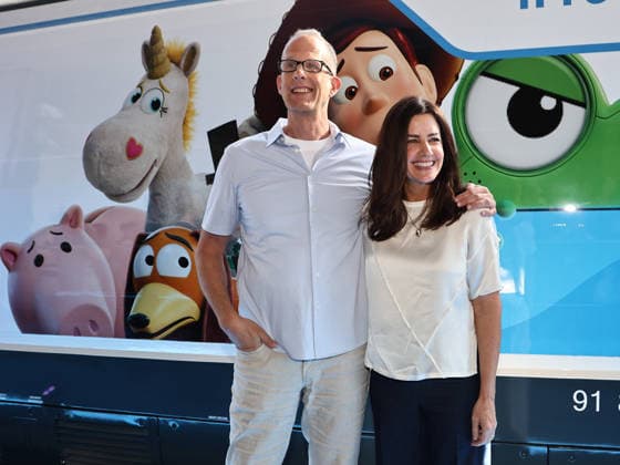 IPA85750714 - Rome, Termini Station, photocall for the animated film Toy Story 5. Pictured: Pete Docter, Lindsey Collins  Copyright: xMarcoxProvvisionatox xMarcoxProvvisionatox 85750714