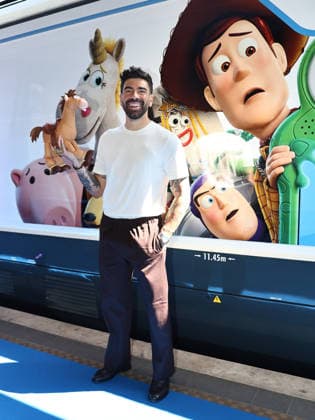 IPA85751639 - Rome, Termini Station, photocall for the animated film Toy Story 5. Pictured: Gianluca Gazzoli  Copyright: xMarcoxProvvisionatox xMarcoxProvvisionatox 85751639