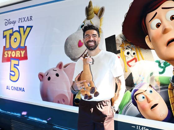IPA85751646 - Rome, Termini Station, photocall for the animated film Toy Story 5. Pictured: Gianluca Gazzoli  Copyright: xMarcoxProvvisionatox xMarcoxProvvisionatox 85751646
