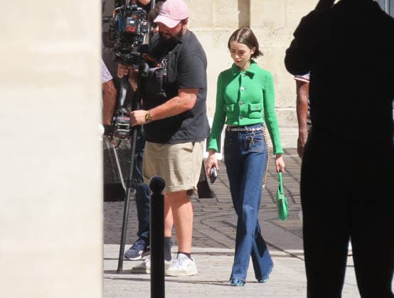 Emily in Paris Set - Paris Lily Collins during the set of the new season of Netflix series Emily in Paris, in Paris, France on June 16, 2026. Photo by ABACAPRESS.COM Paris France  Copyright: xABACAx
