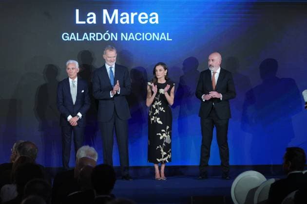 Spanish King Felipe VI and Queen Letizia attending 25 anniversary of El Confidencial in Madrid on Tuesday, 16 June 2026. Cordon Press 