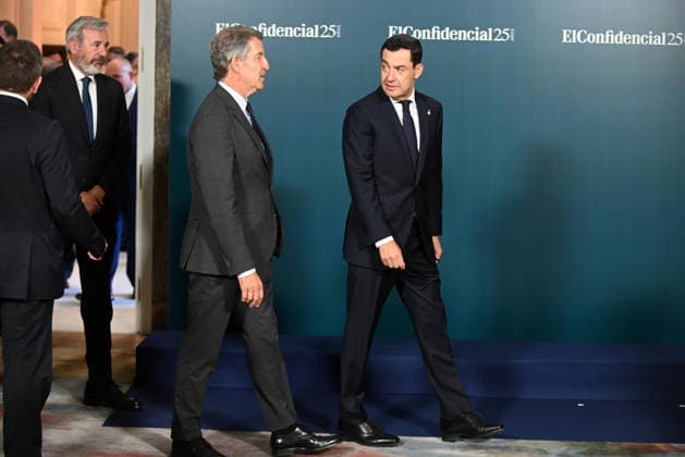 El Confidencial Presents Its Investigative Journalism Awards to Mark the Publication’s 25th Anniversary Alberto Núnez Feijóo and Juanma Moreno during the Investigative Journalism Awards ceremony marking El Confidencial’s 25th anniversary, on June 16, 2026, in Madrid, Spain, June 16, 2026 José Espana,detected_source_language  Copyright: xJosÃ xOlivax 7602038