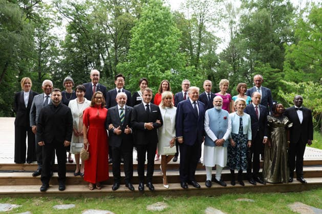 Prime Minister Keir Starmer attends G7 Leaders Summit in Evian, France, 16 June 2026 16 06 2026. Evian, France. Prime Minister Keir Starmer watches a concert with world leaders during day two of the G7 Leaders Summit with his wife Victoria, hosted by French President Emmanuel Macron in Evian., Credit:Ben Perry B66 Avalon France, Evian  Copyright: xBenxPerryx xB66x xAvalonx 1110606758