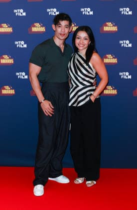 June 16, 2026, London, United Kingdom: Christopher Chung and Frances Mayli McCann seen attending the Into Film Awards 2026 at Odeon Luxe Leicester Square in London. London United Kingdom  - ZUMAs197 20260616_aaa_s197_196 Copyright: xBrettxCovex