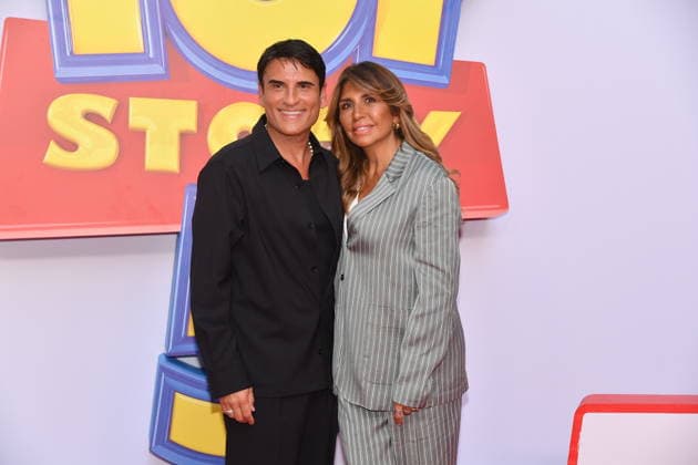 IPA85769324 - Rome, Teatro Sistina: Preview of the movie Toy Story 5. Pictured: Sal Da Vinci and Paola Pugliese  Copyright: xVincenzoxLandix xVincenzoxLandix 85769324