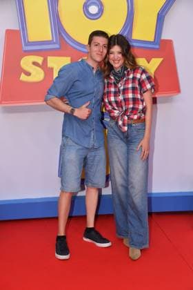 IPA85769544 - Rome, Teatro Sistina: Preview of the movie Toy Story 5. Pictured: Marta Filippi and her brother  Copyright: xVincenzoxLandix xVincenzoxLandix 85769544