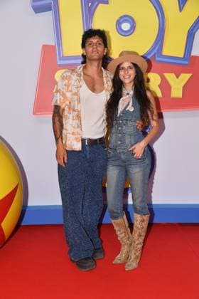 IPA85769713 - Rome, Teatro Sistina: Preview of the movie Toy Story 5. Pictured: Nicole Rossi and Riccardo Paolino  Copyright: xVincenzoxLandix xVincenzoxLandix 85769713
