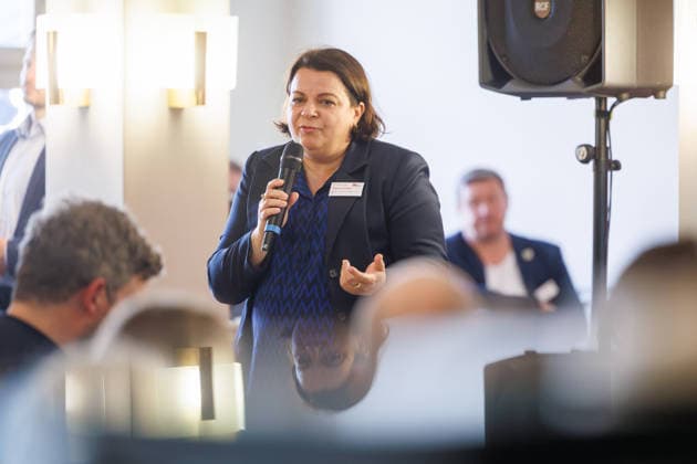 16.06.2026 - Die SPD-Landtagsfraktion von Mecklenburg-Vorpommern hatte zu einem kommunalpolitischen Abend nach Ueckermünde in die Strandhalle eingeladen. Ministerin für Soziales, Gesundheit und Sport Stefanie Drese (SPD) Seebad Ueckermünde Mecklenburg-Vorpommern Deutschland *** June 16, 2026 The SPD state parliamentary group of Mecklenburg-Western Pomerania had invited guests to an evening event on local politics at the Strandhalle in Ueckermünde. Stefanie Drese, Minister of Social Affairs, Health, and Sports (SPD), Seebad Ueckermünde, Mecklenburg-Western Pomerania, Germany,detected_source_language