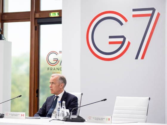 June 17, 2026, Evian-Les-Bains, France: Prime Minister Mark Carney looks on ahead of a G7 working session at the G7 summit in Evian-les-Bains, France, on Wednesday, June 17, 2026. Evian-Les-Bains France  - ZUMAc35_ 20260617_zaf_c35_007 Copyright: xChristopherxKatsarovx