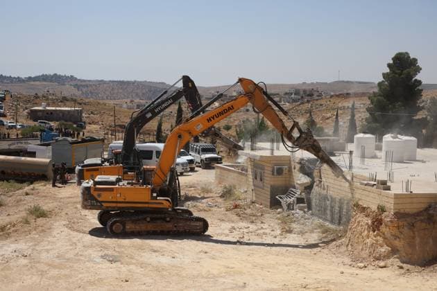 Israeli Forces Demolish Palestinian Family Home in Masafer Yatta MASAFER YATTA, WEST BANK JUNE 17, 2026: Israeli occupation forces demolished a Palestinian family home in the village of Deirat, in the Masafer Yatta area south of Hebron, displacing a couple and their five children. Israeli authorities said the structure was built without a permit. The demolition is part of ongoing disputes over construction and land use in the area. Photo by Mosab Shawer JNA Press (Photo by Mosab shawer JNA Press via Nexpher Images) MASAFER YATTA