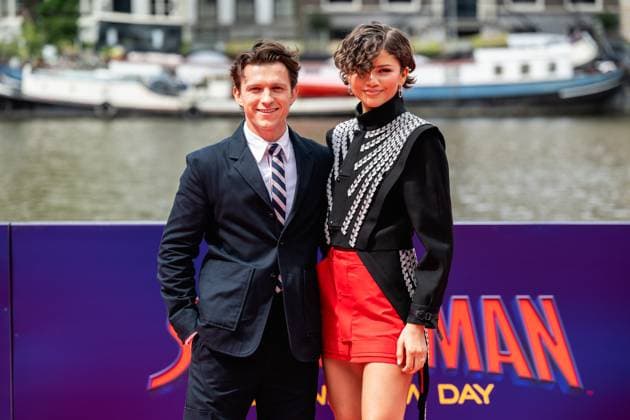 AMSTERDAM - Tom Holland and Zendaya pose during a photocall at Museum H Art. The actors are in Amsterdam to promote the new film Spider-Man: Brand New Day. SIMON LENSKENS ANP netherlands out - belgium out  Copyright: xx x561239168x originalFilename: 561239168.jpg