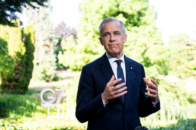 June 17, 2026, Evian-Les-Bains, France: Prime Minister Mark Carney speaks to reporters during the G7 summit in Evian-les-Bains, France, on Wednesday, June 17, 2026. Evian-Les-Bains France  - ZUMAc35_ 20260617_zaf_c35_018 Copyright: xChristopherxKatsarovx