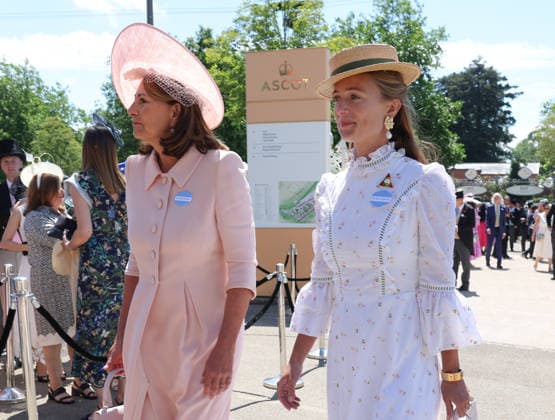 June 17, 2026, Ascot, Berkshire, UK: Ascot, UK. Carole Middleton, (left) with Mrs James Middleton arrive at Royal Ascot in Ascot, Berkshire. Royal Ascot is a historic British sporting and social institution, running from Tuesday 16 - Saturday 20 June and was founded by Queen Anne in 1711. Ascot UK  - ZUMAl94_ 20260617_zaf_l94_007 Copyright: xJacquelinexLawriex