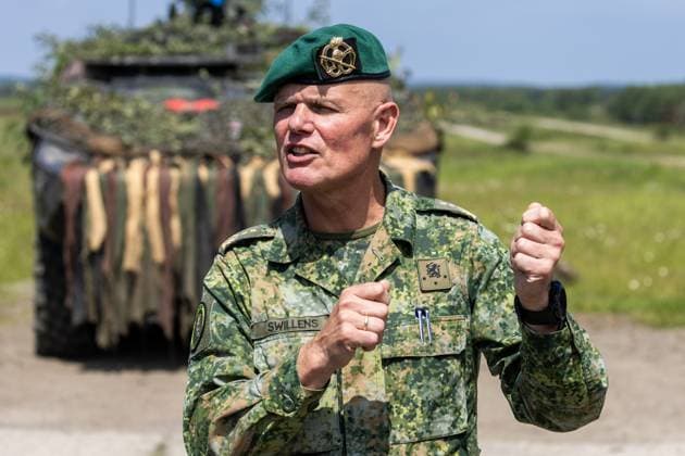LOHHEIDE - Commander of the Land Forces Lieutenant General of the Royal Netherlands Army Jan Swillens during the military exercise Fighter Lion at a training area in Germany. The largest army exercise of 2026 focuses on defending the Netherlands and NATO territory in a changing security situation. VINCENT JANNINK netherlands out - belgium out  Copyright: xx x561247430x originalFilename: 561247430.jpg