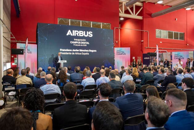 Page Inaugurates the New Airbus Digital Campus in Albacete The president of Airbus Spain, Francisco Sánchez Segura, speaks during the inauguration of the new Airbus Digital Campus on June 17, 2026, in Albacete, Castilla-La Mancha, Spain. Airbus inaugurates its new Digital Campus, a center dedicated to training and the development of technological solutions for the aerospace sector. The facility strengthens the company’s industrial and innovation presence in Castilla-La Mancha. JUNE 17, 2026 Víctor Ferná Albacete, Castilla-La Mancha Albacete, Castilla-La Mancha, Spain,detected_source_language  Copyright: xVictorxFernandezx 7603799