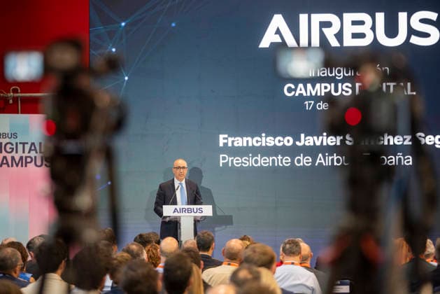 Page Inaugurates the New Airbus Digital Campus in Albacete The president of Airbus Spain, Francisco Sánchez Segura, speaks during the inauguration of the new Airbus Digital Campus on June 17, 2026, in Albacete, Castilla-La Mancha, Spain. Airbus inaugurates its new Digital Campus, a center dedicated to training and the development of technological solutions for the aerospace sector. The facility strengthens the company’s industrial and innovation presence in Castilla-La Mancha. JUNE 17, 2026 Víctor Ferná Albacete, Castilla-La Mancha Albacete, Castilla-La Mancha, Spain,detected_source_language  Copyright: xVictorxFernandezx 7603800