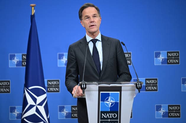 Mark Rutte - Andris Kulbergs press conference in Brussels BRUSSELS, BELGIUM -JUNE 17: NATO Secretary General Mark Rutte and Latvian Prime Minister Andris Kulbergs (not seen) hold a joint press conference at NATO headquarters on June 17, 2026, in Brussels, Belgium. Dursun Aydemir Anadolu Brussels Belgium. Editorial use only. Please get in touch for any other usage.  Copyright: x2026xAnadoluxDursunxAydemirx