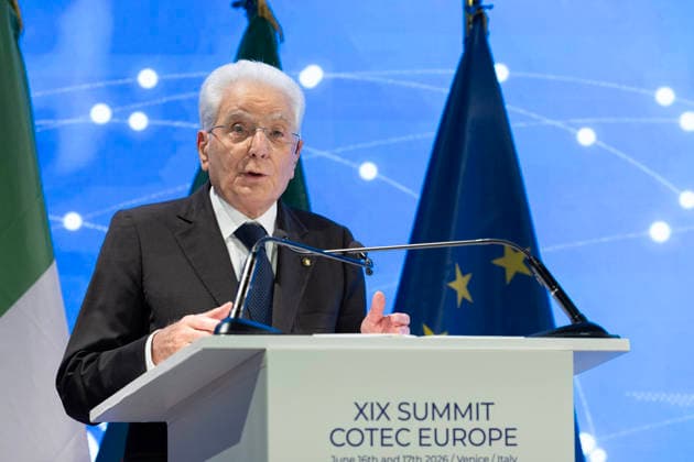June 17, 2026, Venice, Rome, Italy: President of the Republic Sergio Mattarella during his speech at the 19th COTEC Symposium. Venice, June 17, 2026 Venice Italy  - ZUMAa289 20260617_zia_a289_074 Copyright: xFrancescoxAmmendolax xAgfx