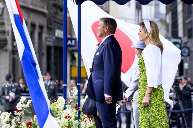 Amsterdam, The Netherlands, 2026-06-17 10:07:54 AMSTERDAM, 17-06-2026, Dam Square At the invitation of King Willem-Alexander and Queen Maxima, Emperor Naruhito of Japan is paying a state visit to the Netherlands. Emperor Naruhito is accompanied by Her Majesty Empress Masako. The state visit is a confirmation of the close and historic relationship between Japan and the Netherlands. The countries share 426 years of bilateral relations. PHOTO: NLBeeld Patrick van Emst In the photo: King Willem-Alexander and Queen Maxima officially welcome Emperor Naruhito and Empress Masako at Dam Square in Amsterdam. After the delegations are introduced, the Royal Military Band Johan Willem Friso plays the national anthems of both countries. This is follo  Copyright: xx x