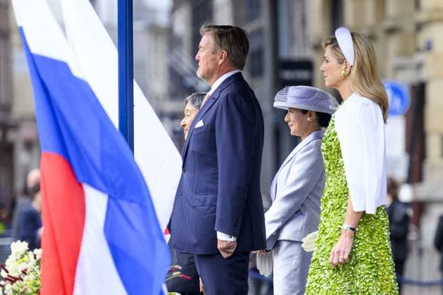Amsterdam, The Netherlands, 2026-06-17 10:09:12 AMSTERDAM, 17-06-2026, Dam Square At the invitation of King Willem-Alexander and Queen Maxima, Emperor Naruhito of Japan is paying a state visit to the Netherlands. Emperor Naruhito is accompanied by Her Majesty Empress Masako. The state visit is a confirmation of the close and historic relationship between Japan and the Netherlands. The countries share 426 years of bilateral relations. PHOTO: NLBeeld Patrick van Emst In the photo: King Willem-Alexander and Queen Maxima officially welcome Emperor Naruhito and Empress Masako at Dam Square in Amsterdam. After the delegations are introduced, the Royal Military Band Johan Willem Friso plays the national anthems of both countries. This is follo  Copyright: xx x