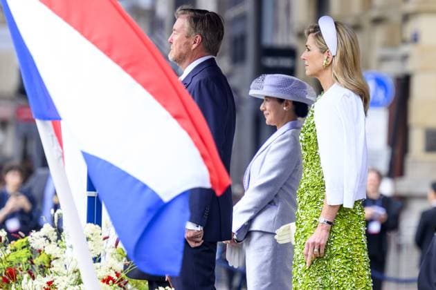 Amsterdam, The Netherlands, 2026-06-17 10:09:22 AMSTERDAM, 17-06-2026, Dam Square At the invitation of King Willem-Alexander and Queen Maxima, Emperor Naruhito of Japan is paying a state visit to the Netherlands. Emperor Naruhito is accompanied by Her Majesty Empress Masako. The state visit is a confirmation of the close and historic relationship between Japan and the Netherlands. The countries share 426 years of bilateral relations. PHOTO: NLBeeld Patrick van Emst In the photo: King Willem-Alexander and Queen Maxima officially welcome Emperor Naruhito and Empress Masako at Dam Square in Amsterdam. After the delegations are introduced, the Royal Military Band Johan Willem Friso plays the national anthems of both countries. This is follo  Copyright: xx x