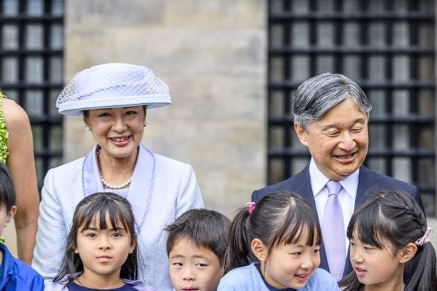 Amsterdam, The Netherlands, 2026-06-17 10:16:00 AMSTERDAM, 17-06-2026, Dam Square At the invitation of King Willem-Alexander and Queen Maxima, Emperor Naruhito of Japan is paying a state visit to the Netherlands. Emperor Naruhito is accompanied by Her Majesty Empress Masako. The state visit is a confirmation of the close and historic relationship between Japan and the Netherlands. The countries share 426 years of bilateral relations. PHOTO: NLBeeld Patrick van Emst In the photo: King Willem-Alexander and Queen Maxima officially welcome Emperor Naruhito and Empress Masako at Dam Square in Amsterdam. After the delegations are introduced, the Royal Military Band Johan Willem Friso plays the national anthems of both countries. This is follo  Copyright: xx x