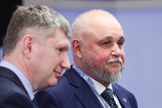 RUSSIA, REPUBLIC OF TATARSTAN - JUNE 17, 2026: Russia s Economic Development Minister Maxim Reshetnikov (L) and Russia s Energy Minister Sergei Tsivilev are seen during a meeting between Russia s President Vladimir Putin and Bongbong Marcos Jr, President of the Philippines, on the sidelines of the 2026 Russia-ASEAN Summit at the Kazan Expo Exhibition Centre in Bolshiye Kabany, southeast of Kazan. Alexander Shcherbak TASS  93946820