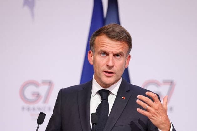 French President Emmanuel Macron during the closing press conference of the G7 summit in Évian-les-Bains, France, on June 17, 2026. Dominique Jacovides Bestimage French President Emmanuel Macron during the closing press conference of the G7 summit in Évian-les-Bains, France, on June 17, 2026 Évian-les-Bains France,detected_source_language  Copyright: xDOMINIQUExJACOVIDESx xBESTIMAGExDOMINIQUExJACOVIDESx xBESTIMAGEx
